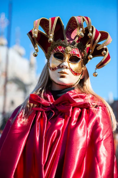 Carnaval Veneza Máscara Carnaval Colorida Festival Tradicional Veneza Itália Máscara — Fotografia de Stock