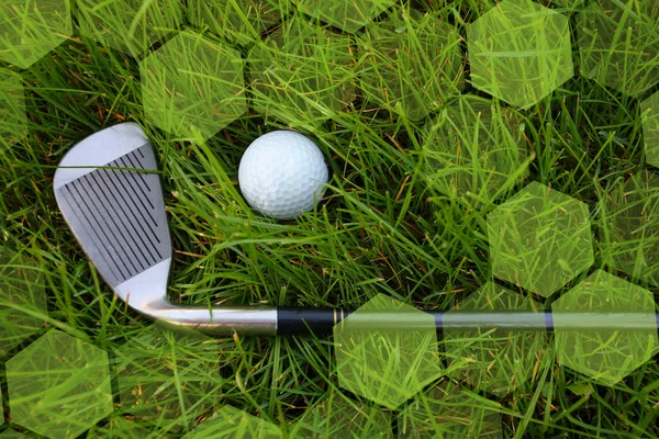 Golf club and ball — Stock Photo, Image