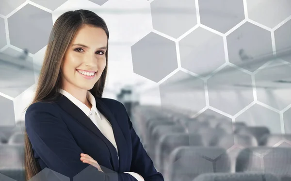 Flight attendant — Stock Photo, Image