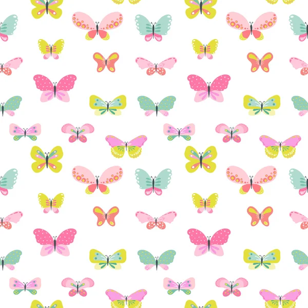 Colorful Seamless Background with Butterflies - for Scrapbooking, Celebration, Birthday, Design - in vector Royalty Free Stock Illustrations