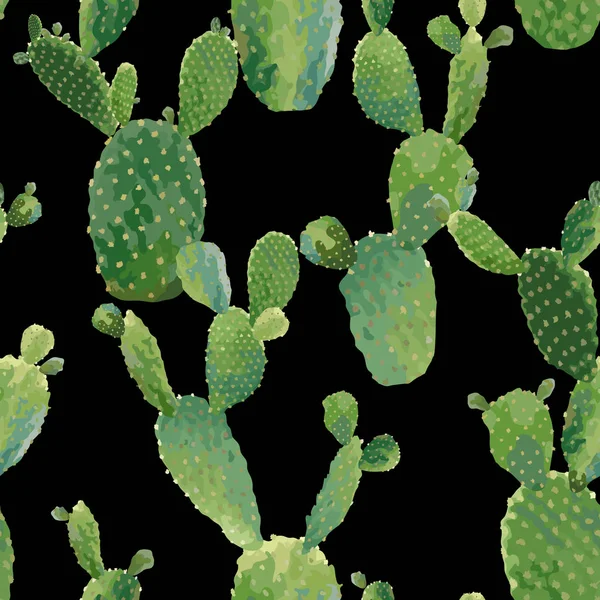 Antecedentes botánicos de verano tropical de cactus — Vector de stock