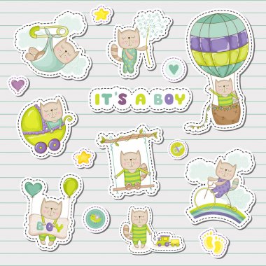 Bebek çocuk sopa bebek duş parti kutlama için. Yeni doğan kutlama için dekoratif elemanlar