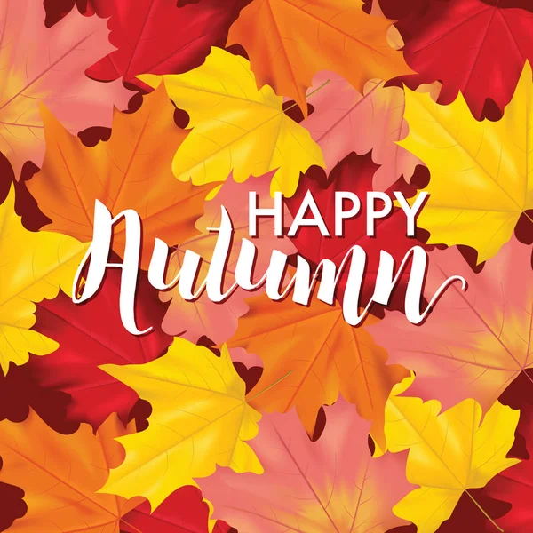 Renkli kart veya afiş metin için yer ile vektör yaprak ile