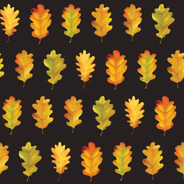 ベクターのシームレスのカラフルな秋葉の背景のパターン — ストックベクタ