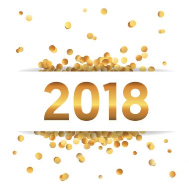 Mutlu yeni yıl altın Glitter için arka plan tebrik kartı, el ilanları, davetiye, broşür, poster, afiş, takvim vektör