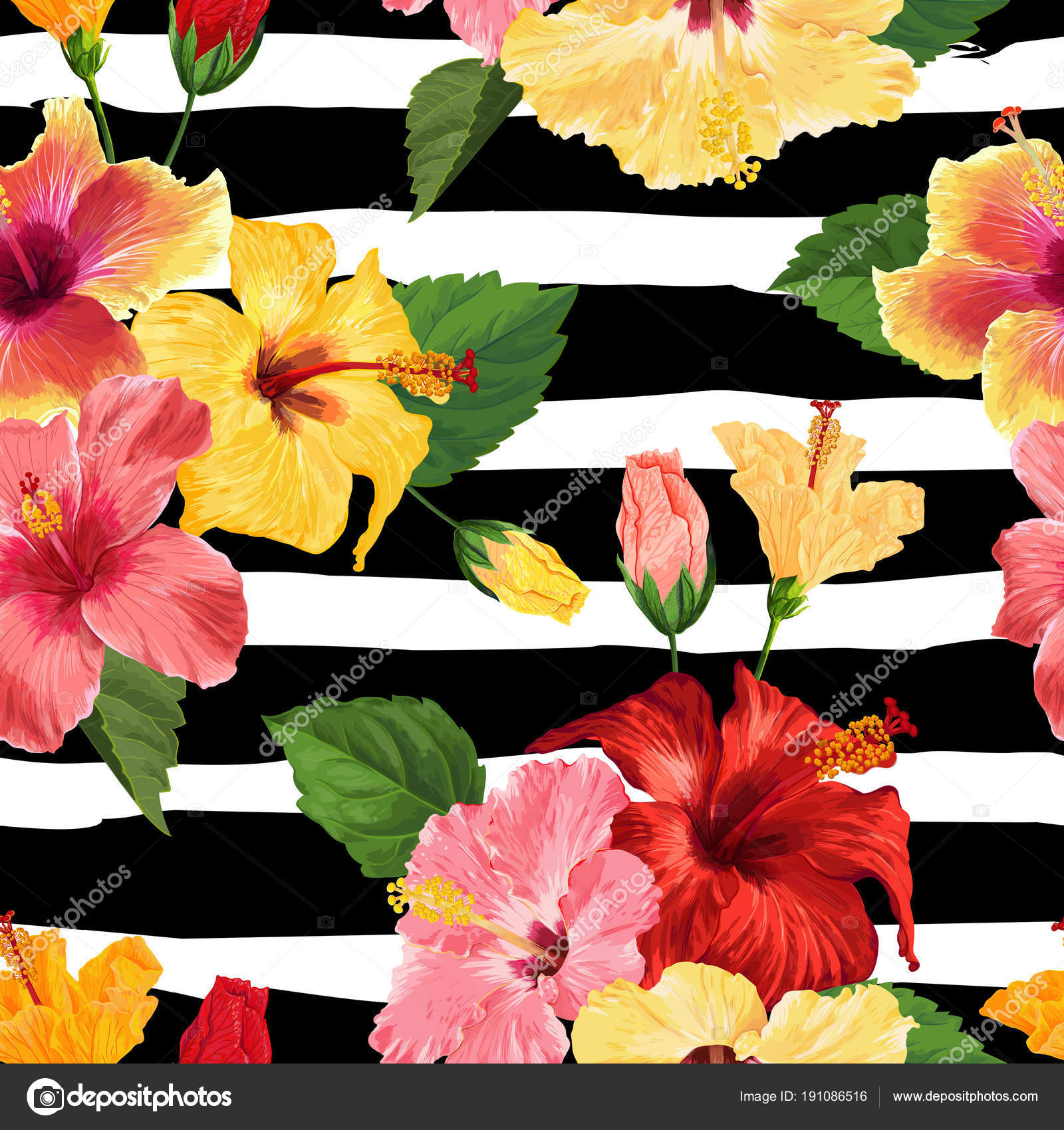 Wrapping Paper Design Vector Design Images, Flowers Seamless