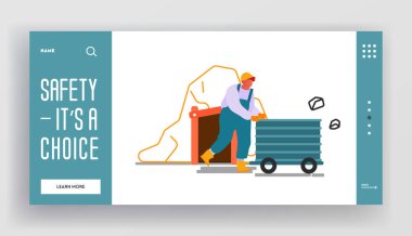 Çıkarma Endüstrisi Mesleği, Çalışma Süreci İniş Sayfası. Kömür Madencisi Ore ya da Taş ocağında Mineraller