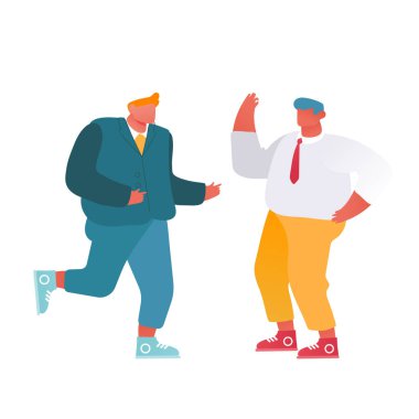 İş Meslektaşları Sözleşme İmzalama İçin Sevinçli. İnsan Hareketi Evet Şarkı Söylüyor. İş Adamları Ofiste İyi İş, Başarılı Proje, Zafer Hedefi Başarı İçin Seviniyorlar. Çizgi film Düz Vektör İllüstrasyonu