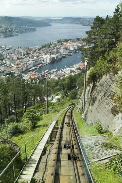 The Floibanen funicular — Stock Photo, Image