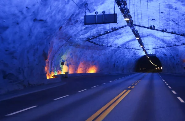 Laerdal tüneli Norveç — Stok fotoğraf