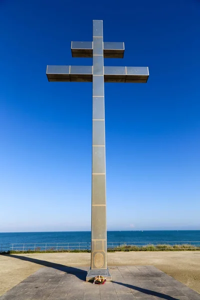 Lorraine cross at Juno Beach — Stock Photo, Image