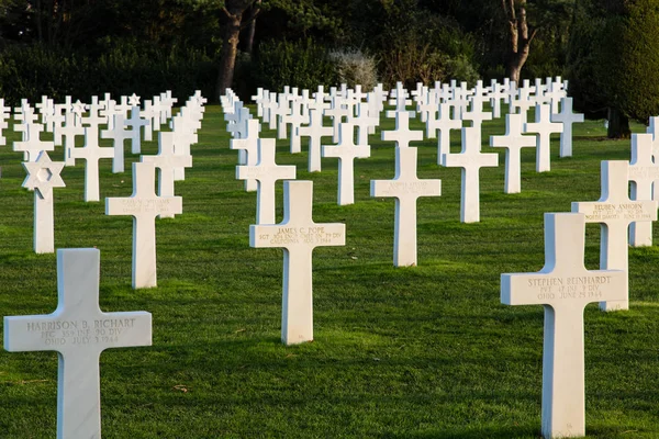 Normandie americký hřbitov Colleville — Stock fotografie