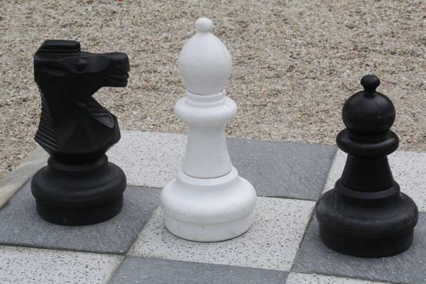 Chess in open air — Stock Photo, Image