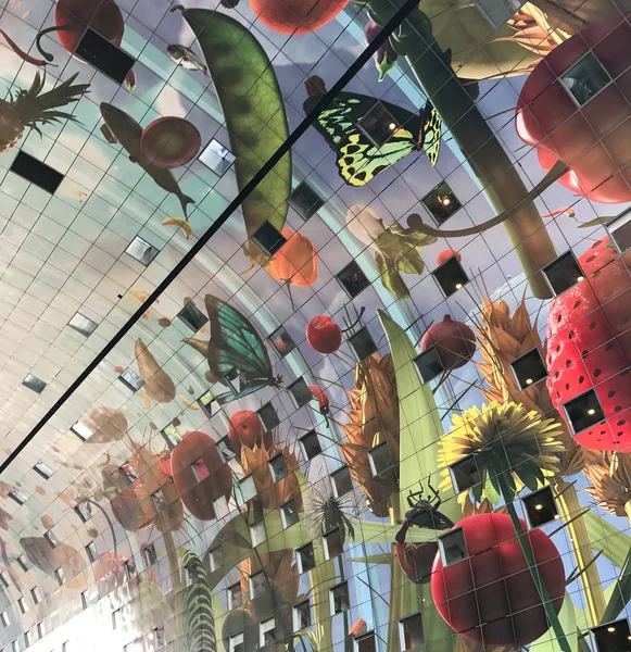 Ceiling Markthal Rotterdam — Stock Photo, Image