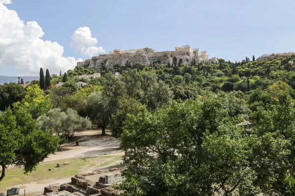 Zicht op de Akropolis — Stockfoto