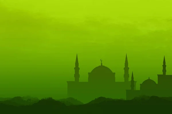 Фон силуэта мечети — стоковое фото