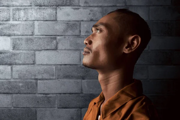 Asiático hombre en prisión — Foto de Stock