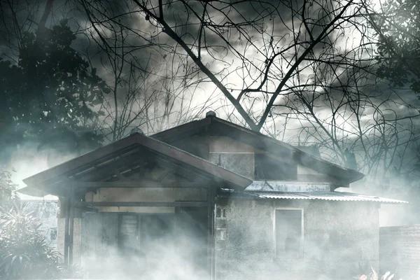 Horror background haunted house — Stock Photo, Image