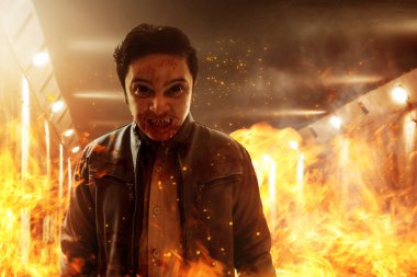 Vampir yanan tünelde