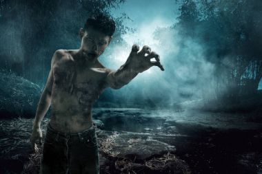 Korkunç zombi gece yürüyüş