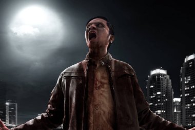 Geceleri çığlık korkunç zombi