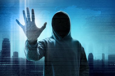 Bilinmeyen kukuletalı bilgisayar korsanı