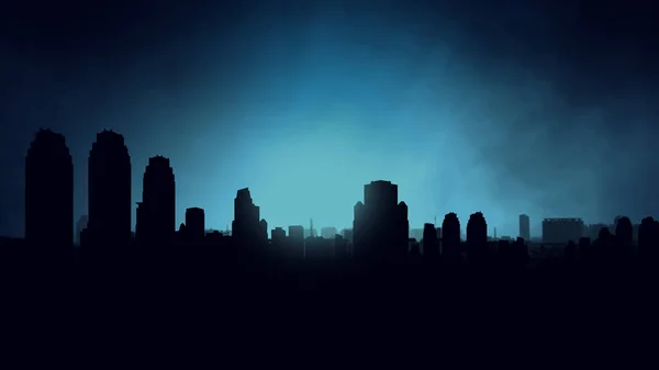 Stadt Gebäude Silhouette Hintergrund — Stockfoto