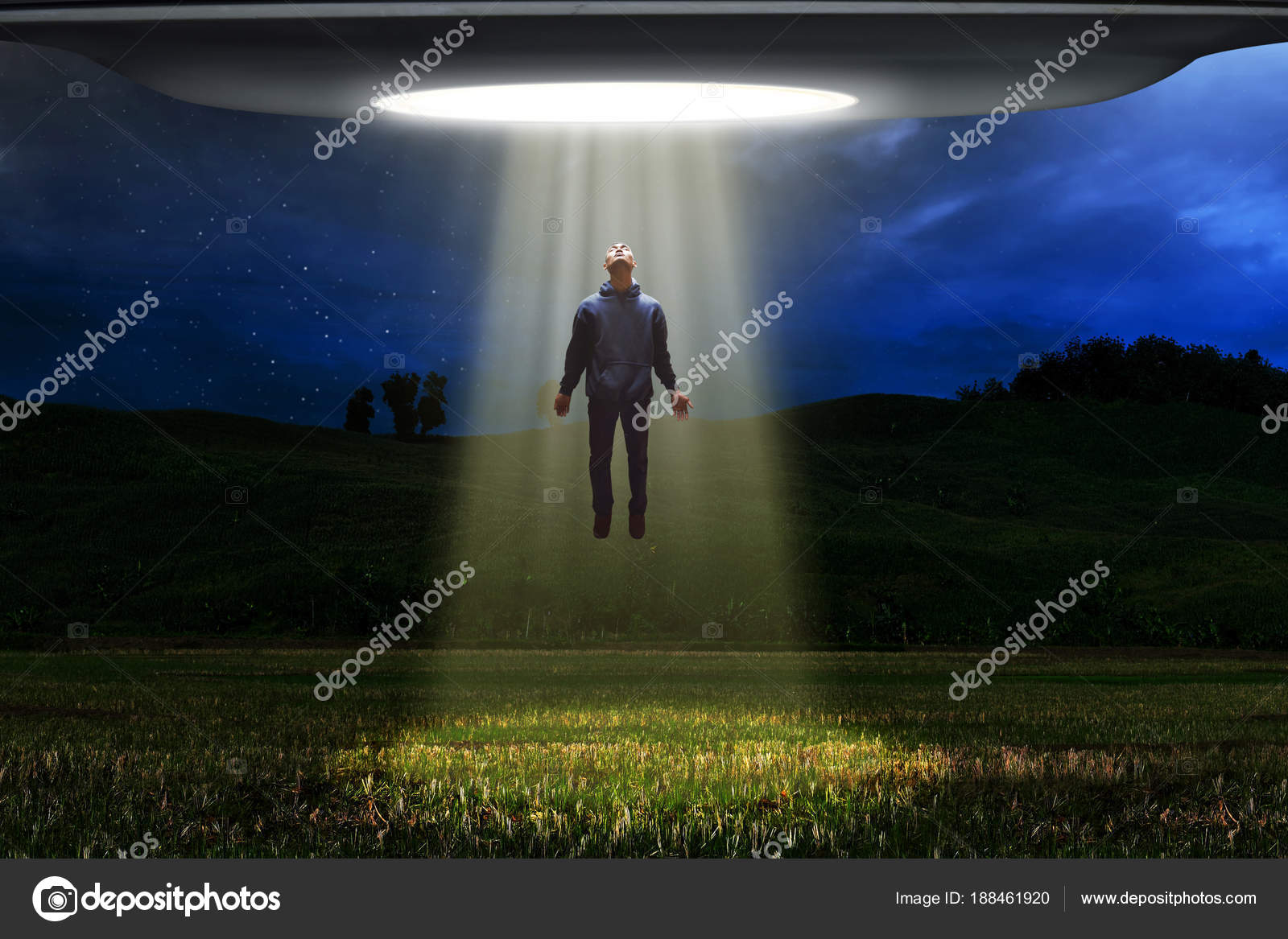 Ufo Alien Abduction Human Stock Photo by ©fotokitas 188461920