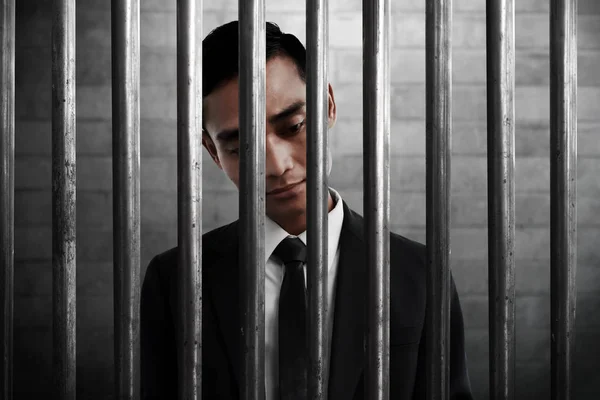 Asiatique Homme Affaires Prison — Photo