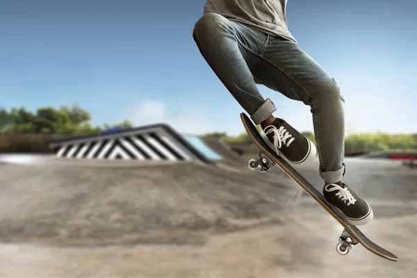 Skateboarder Skate Parque Skate — Fotografia de Stock