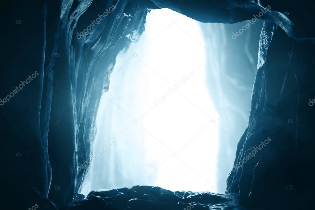 Inside the ice cave background