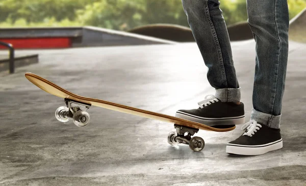 Skateboarder Skate Parque Skate — Fotografia de Stock