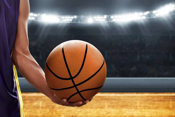 Giocatore Basket Possesso Una Palla — Foto Stock