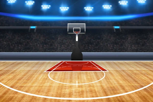 Professional Basketball Court Arena Background — Stock Photo, Image