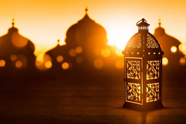 Linterna Árabe Fondo Kareem Ramadán —  Fotos de Stock