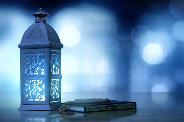 Lanterna Árabe Fundo Ramadã Kareem — Fotografia de Stock