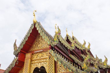 Bir tapınakta Tayland pavilyonu
