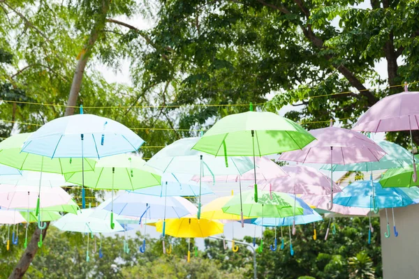 Umbrella variety of colors — Stock Photo, Image