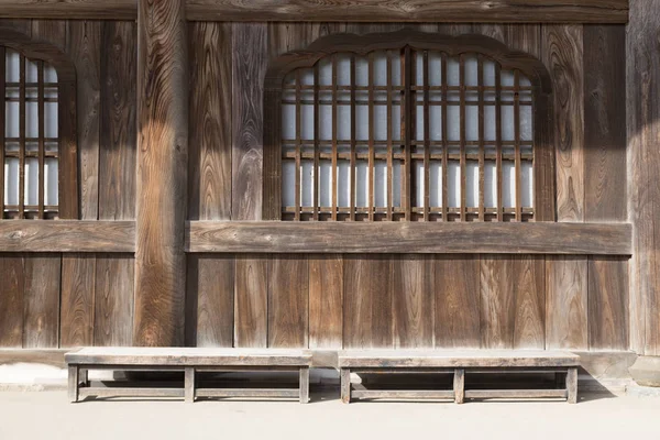 stock image Two wooden benches