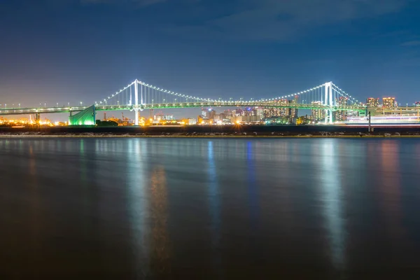 Rainbow Bridge Eveing Tokyo City Twilight Dusk Tokyo City Rainbow — Stock Photo, Image