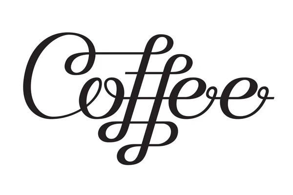 Kahve yazı tasarım şablonu — Stok Vektör