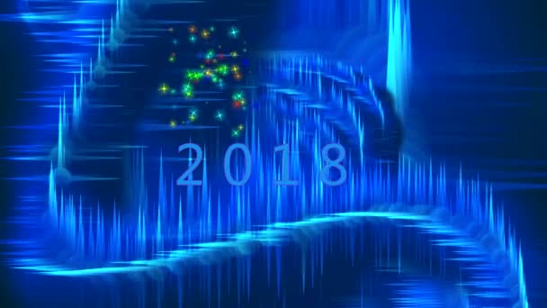 Notte stellata prima di Capodanno 2018 — Video Stock