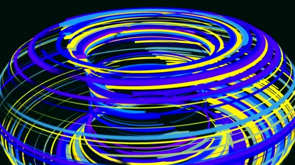 danse des lignes de couleur sur l'écran 