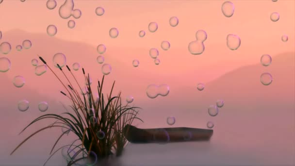 Ekranda Dans Yağmur Damlaları — Stok video