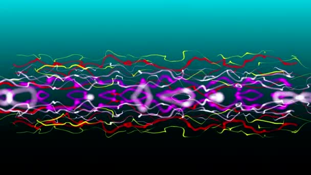 Танец Цветовых Узоров Экране — стоковое видео