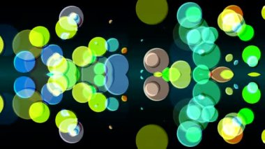 Renkli Daireler dans üstünde belgili tanımlık perde