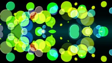 Renkli Daireler dans üstünde belgili tanımlık perde