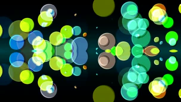 danse de cercles colorés sur l'écran 