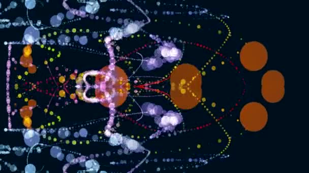 Dans Färgade Cirklar Skärmen — Stockvideo