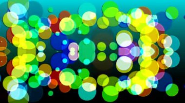 Renkli Daireler dans üstünde belgili tanımlık perde